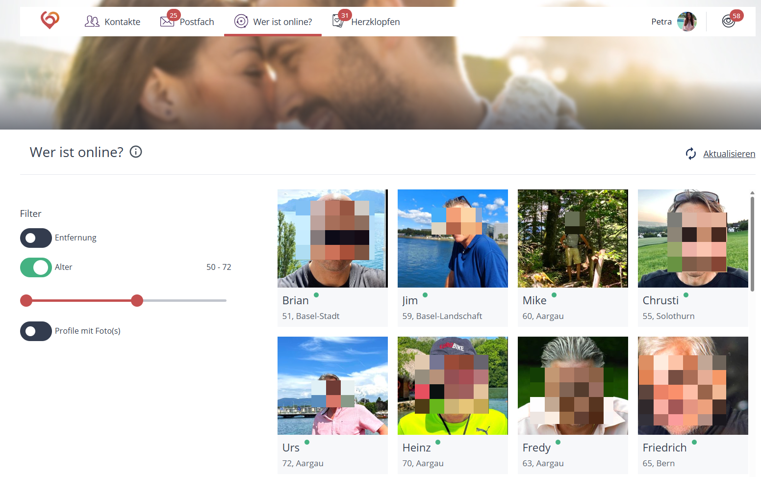 60plusTreff Wer ist online